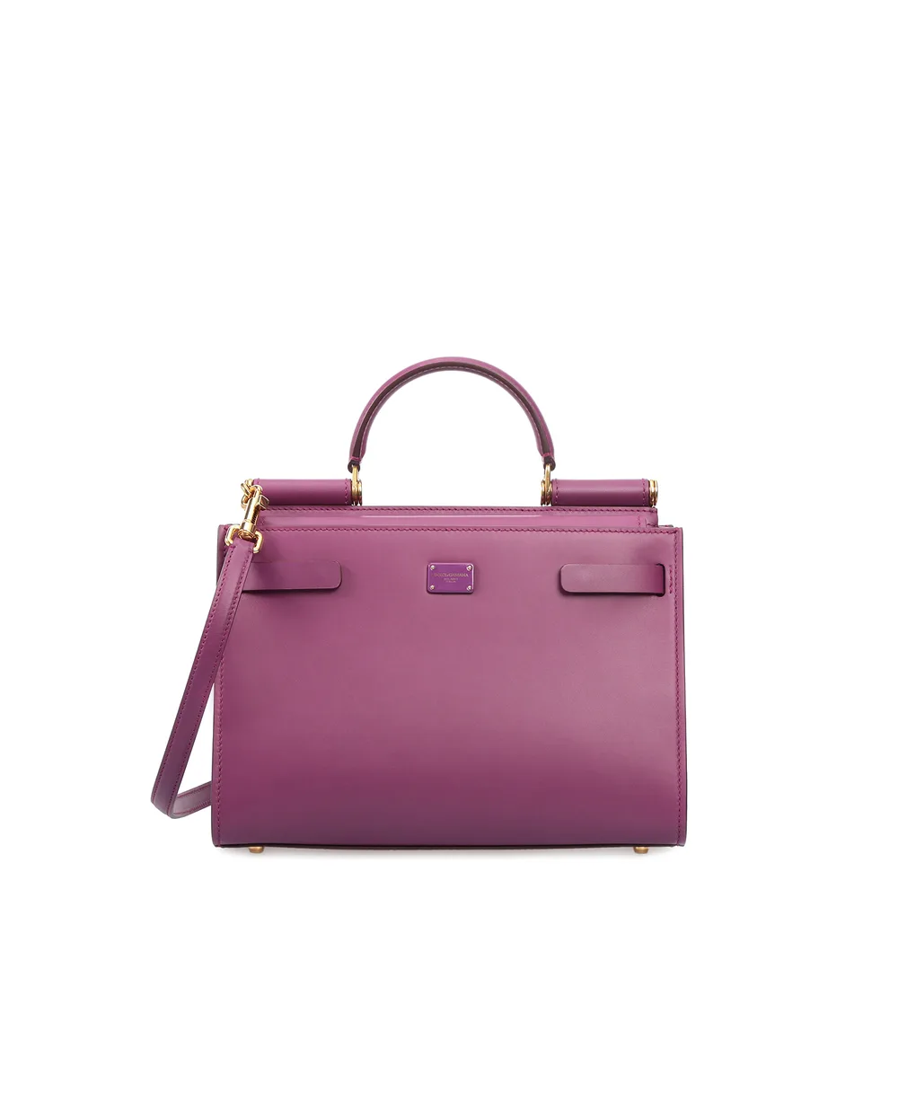 Кожаная сумка Sicily 62 Small Dolce&Gabbana BB6625-AV385SS20-S, фиолетовый цвет • Купить в интернет-магазине Kameron