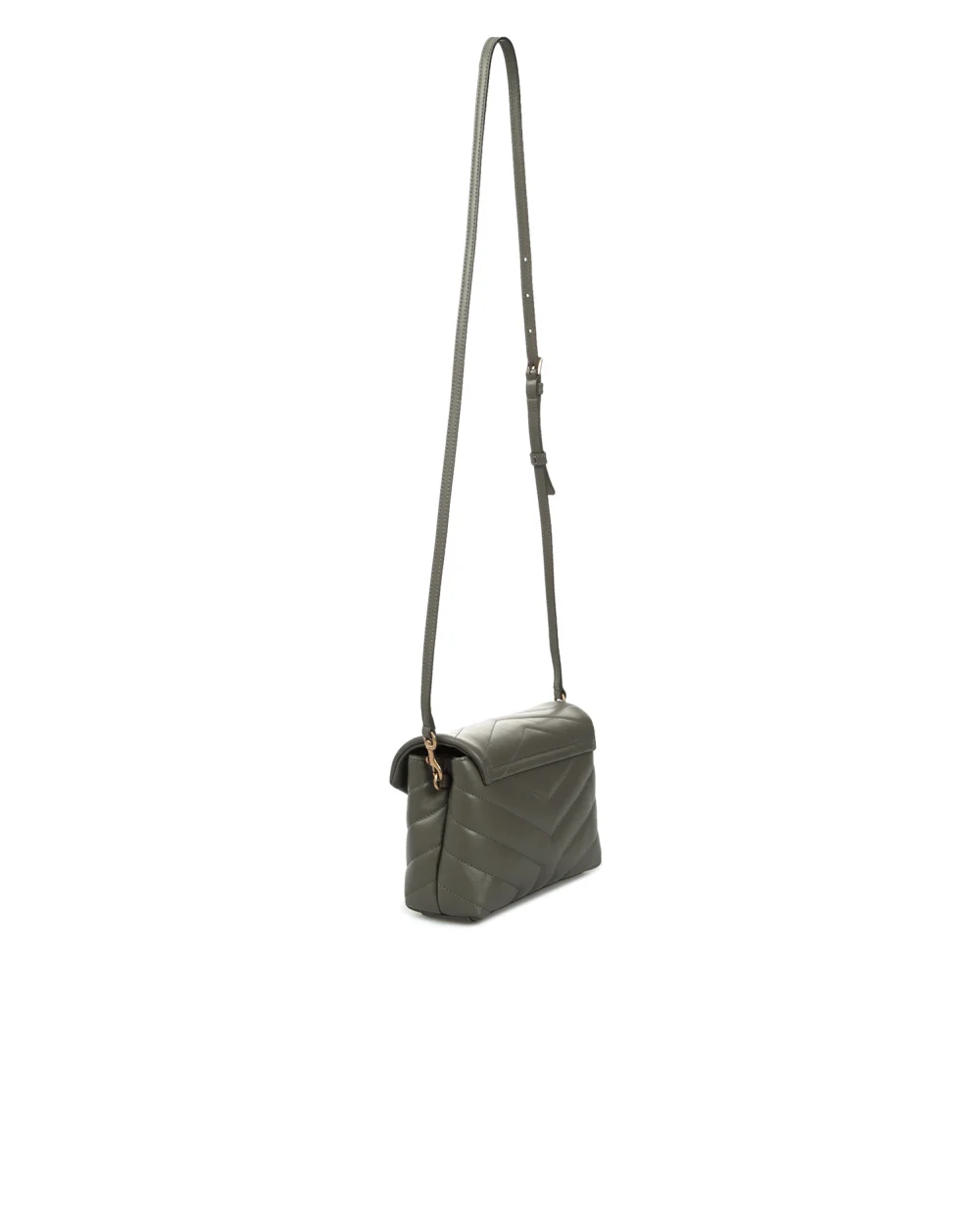Кожаная сумка Loulou Toy Saint Laurent 678401-DV707, серый цвет • Купить в интернет-магазине Kameron