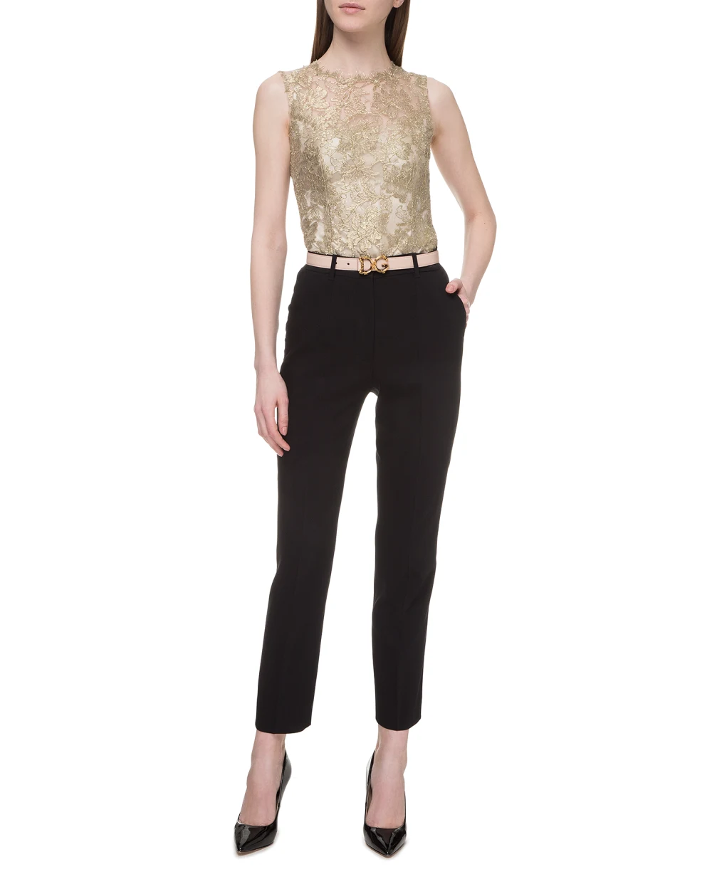 Топ Dolce&Gabbana F7U33T-HLM02, золотой цвет • Купить в интернет-магазине Kameron