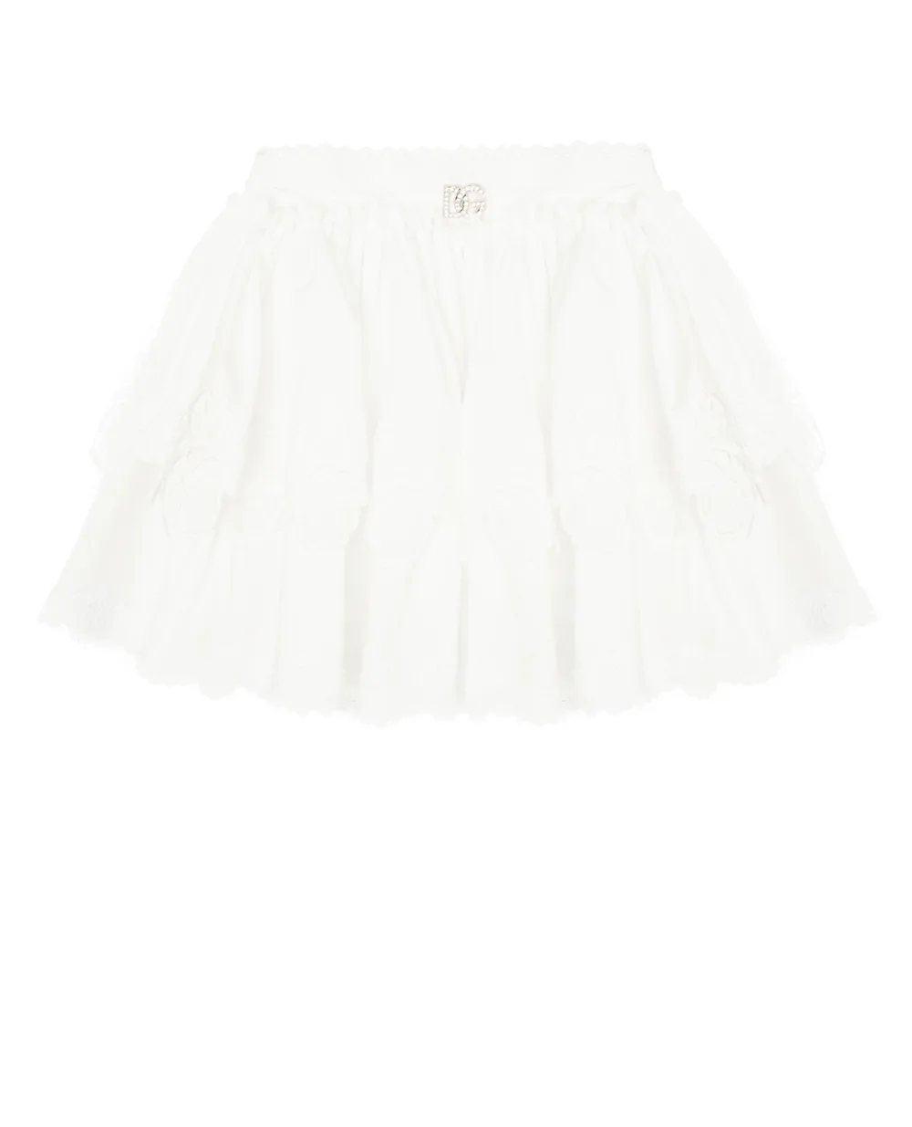 Юбка Dolce&Gabbana Kids L54I23-FU5GK-S, белый цвет • Купить в интернет-магазине Kameron