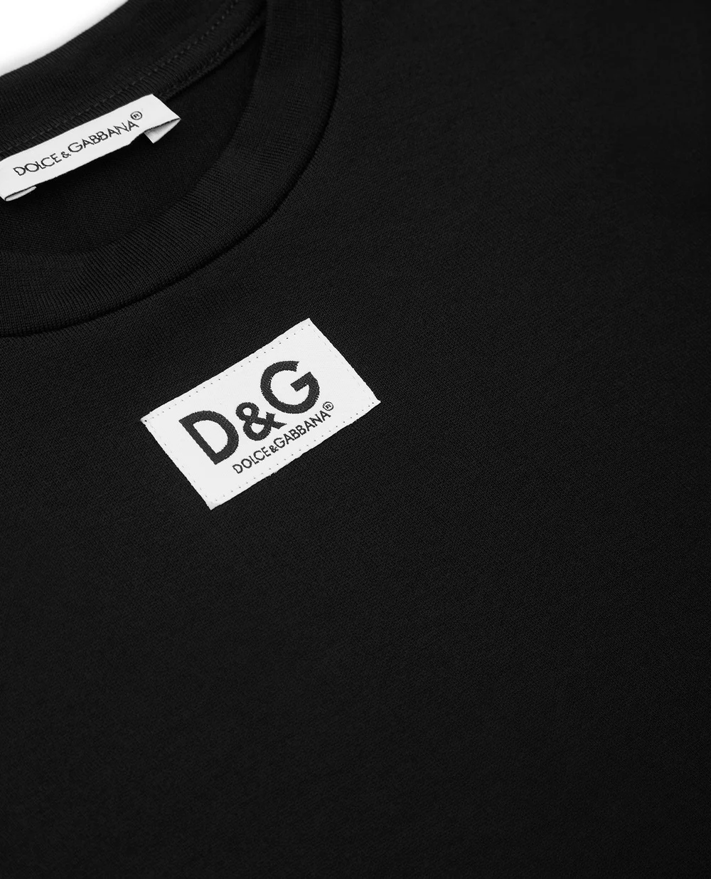 Детский лонгслив Dolce&Gabbana Kids L4JTDN-G7BFP-B, черный цвет • Купить в интернет-магазине Kameron