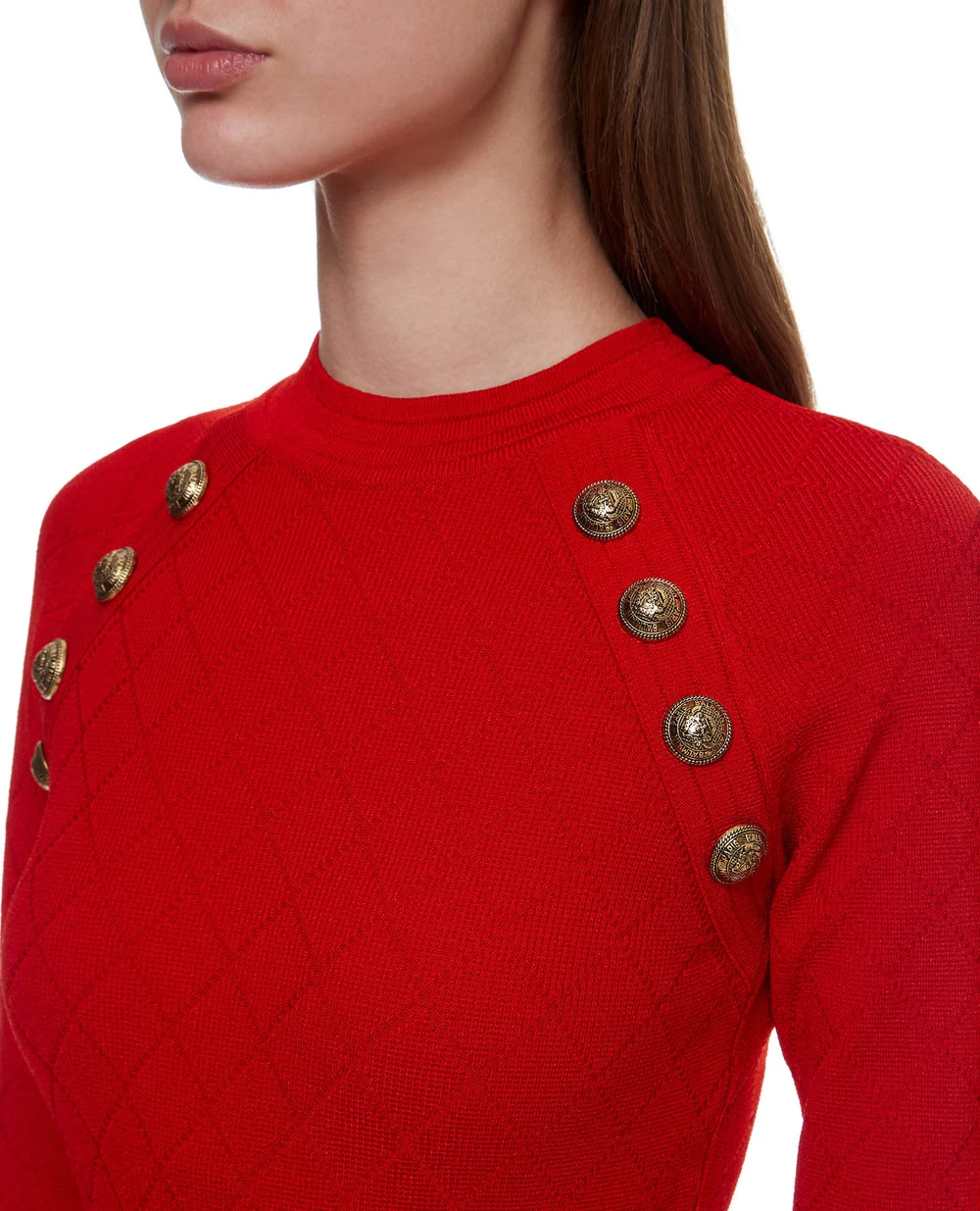 Платье Balmain UF16213K110-S, красный цвет • Купить в интернет-магазине Kameron