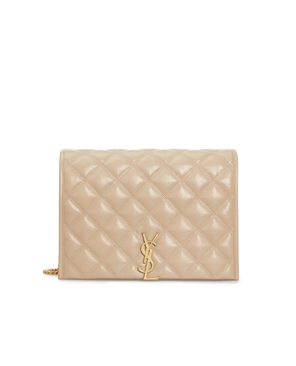 Кожаная сумка Becky Saint Laurent 650770-1D319, бежевый цвет • Купить в интернет-магазине Kameron
