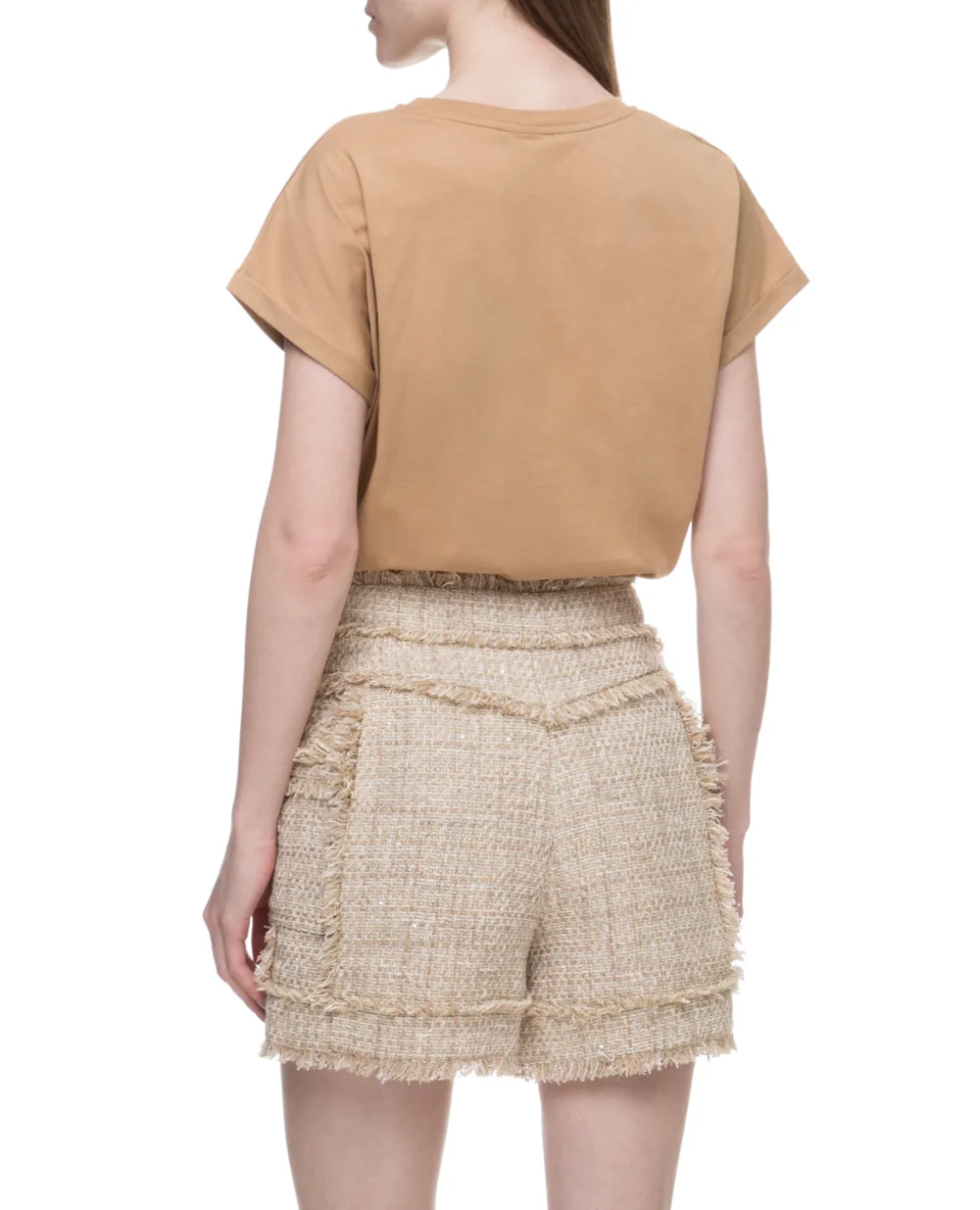 Футболка Balmain TF11351I382, бежевый цвет • Купить в интернет-магазине Kameron