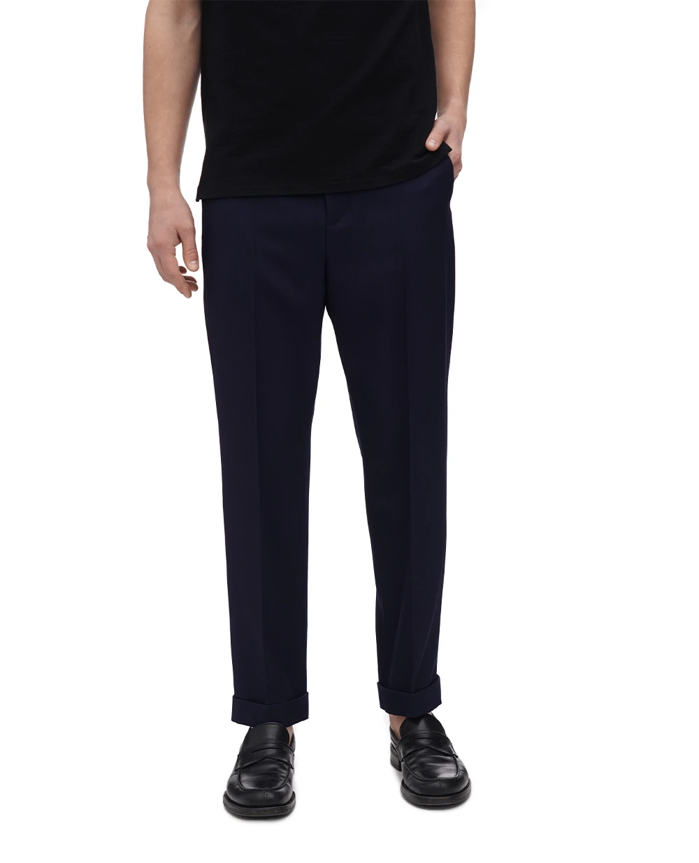 Штани Balmain AH1PM030WB02, темно-синій колір • Купити в інтернет-магазині Kameron