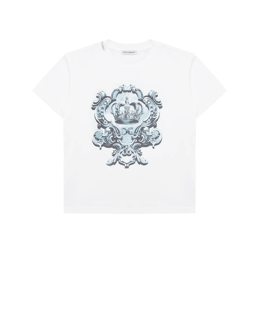Футболка Dolce&Gabbana Kids L1JT6M-G7YBK, белый цвет • Купить в интернет-магазине Kameron