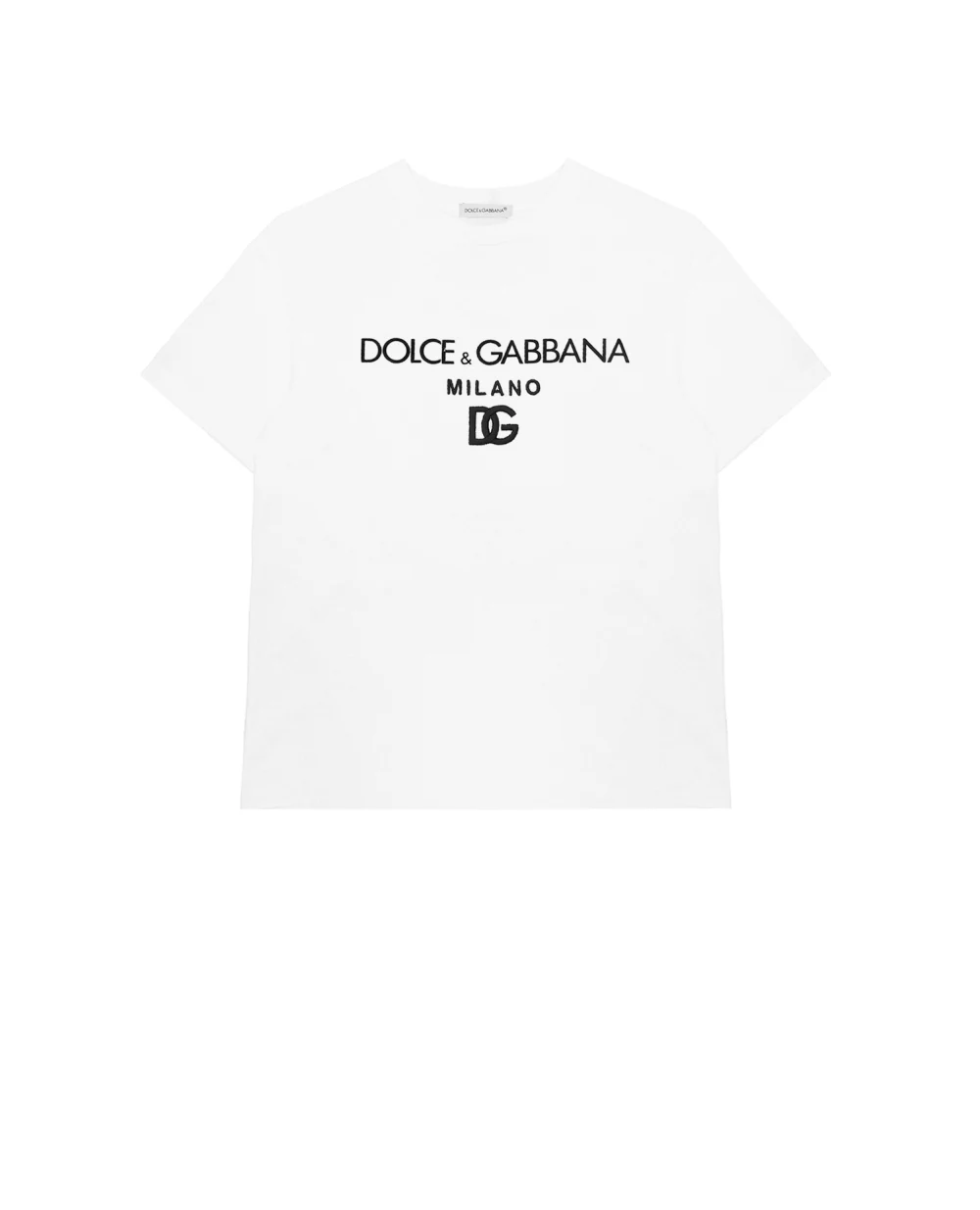 Детская футболка Dolce&Gabbana Kids L4JTDM-G7BME-S, белый цвет • Купить в интернет-магазине Kameron