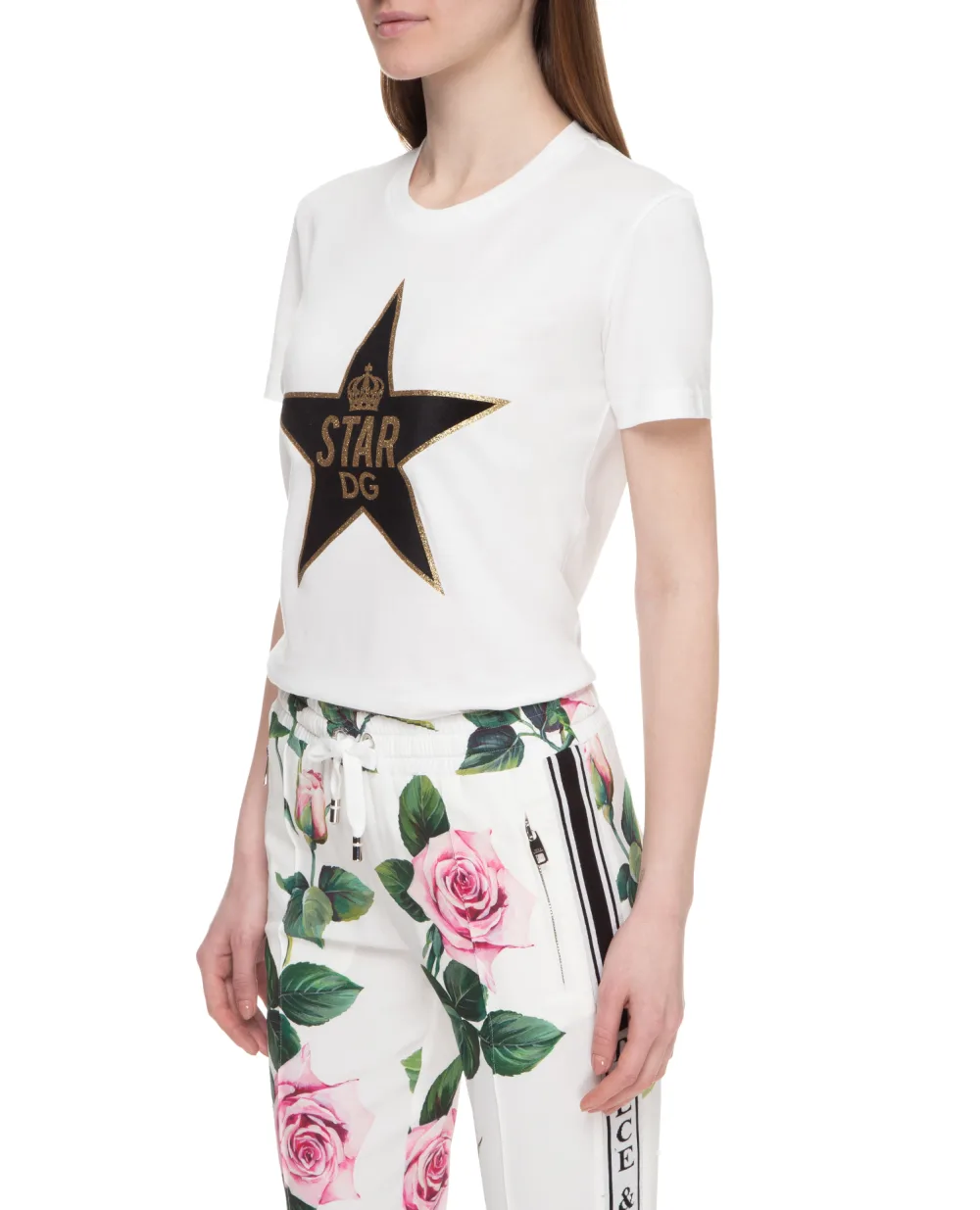 Футболка Millennials Star Dolce&Gabbana F8L90Z-G7VDT, белый цвет • Купить в интернет-магазине Kameron