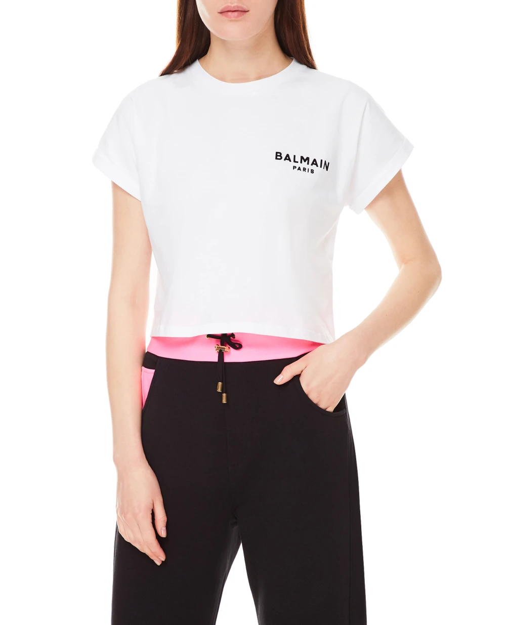 Футболка Balmain XF1EE005BB01, белый цвет • Купить в интернет-магазине Kameron