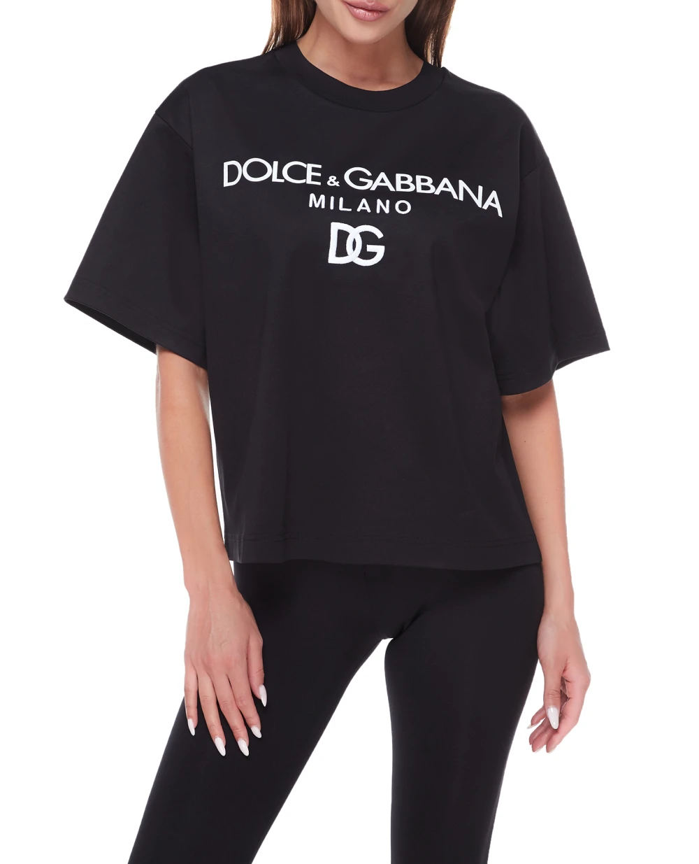 Футболка Dolce&Gabbana F8O48Z-G7E2I, черный цвет • Купить в интернет-магазине Kameron