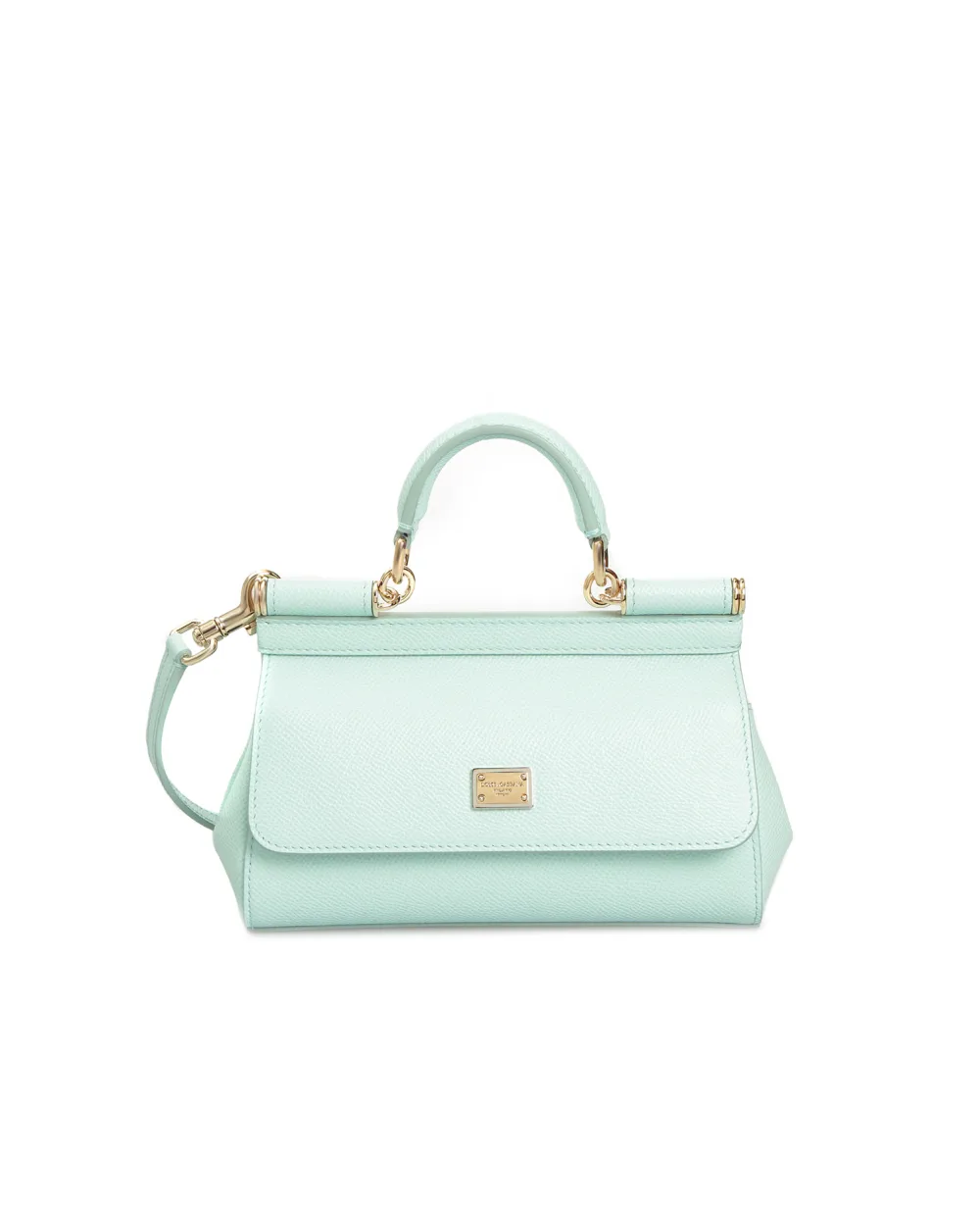 Кожаная сумка Sicily Small Dolce&Gabbana BB7116-A1001, мятный цвет • Купить в интернет-магазине Kameron
