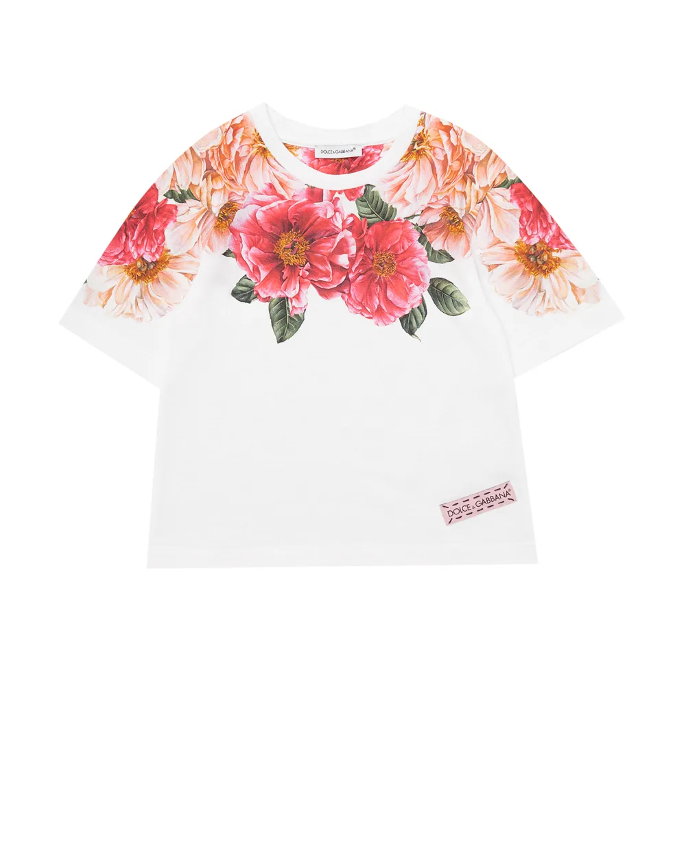 Детская футболка Dolce&Gabbana Kids L5JTAZ-G7WTM-S, белый цвет • Купить в интернет-магазине Kameron