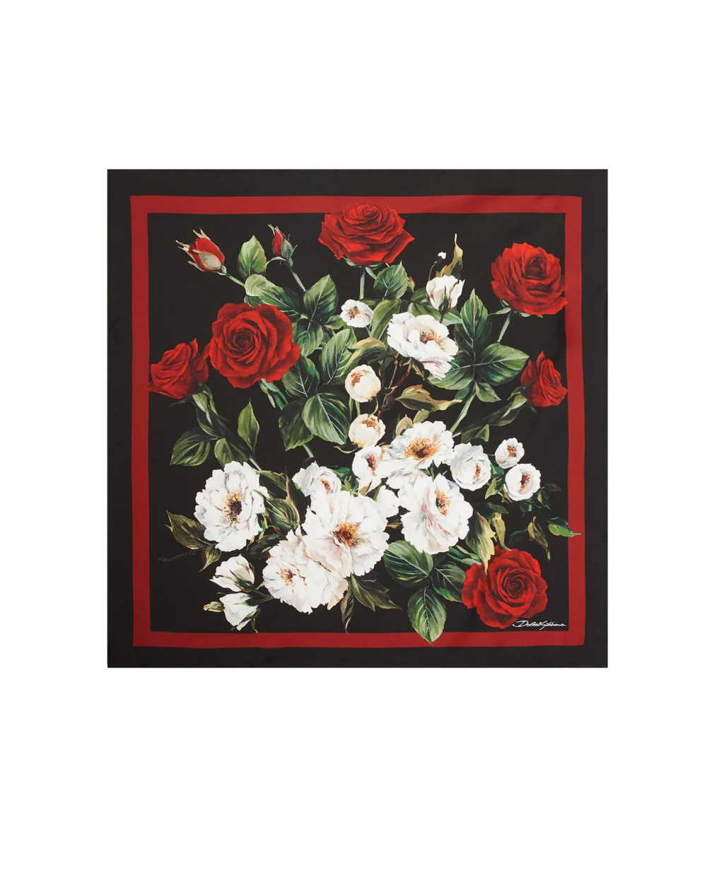 Шелковый платок Dolce&Gabbana FN093R-GDW16, черный цвет • Купить в интернет-магазине Kameron