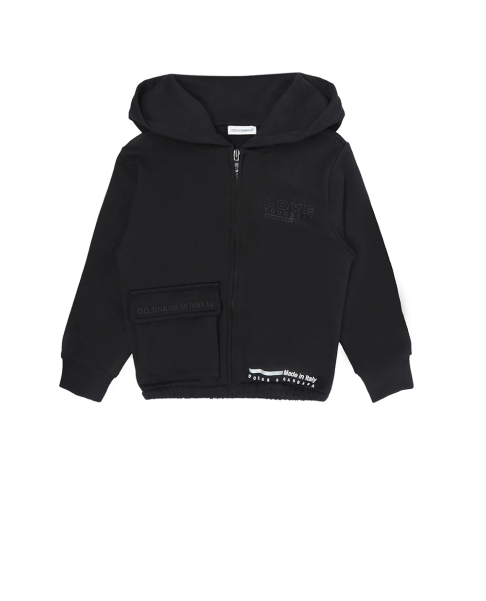 Худи Dolce&Gabbana Kids L4JWAA-G7YGW-S, черный цвет • Купить в интернет-магазине Kameron