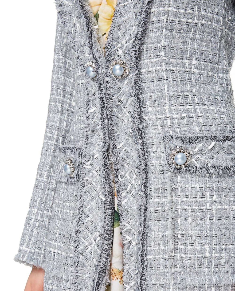 Твидовый блейзер Dolce&Gabbana F29GXZ-FQOAB, серый цвет • Купить в интернет-магазине Kameron