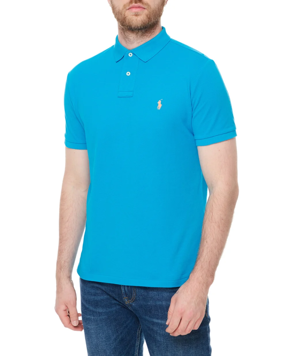Поло Mesh Polo Ralph Lauren 710782592022, голубой цвет • Купить в интернет-магазине Kameron
