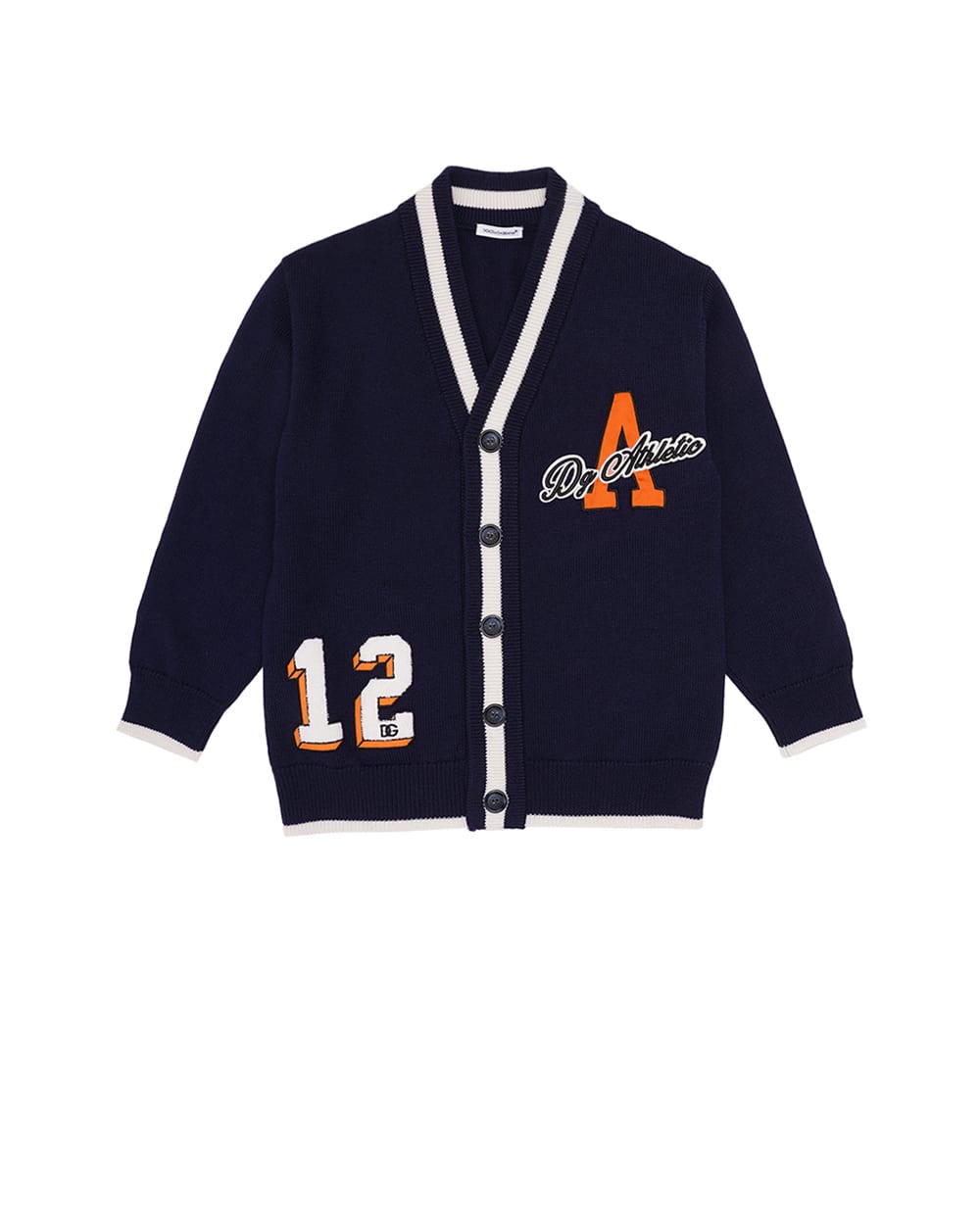 Детский кардиган Dolce&Gabbana Kids L4KWE3-JCVF7-B, темно-синий цвет • Купить в интернет-магазине Kameron