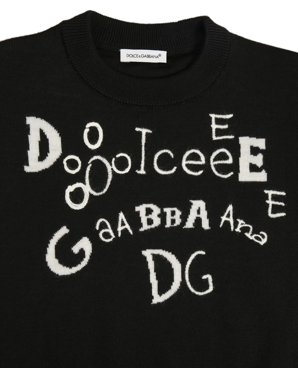 Шерстяной свитер Dolce&Gabbana Kids L5KW47-JAVYL-B, черный цвет • Купить в интернет-магазине Kameron