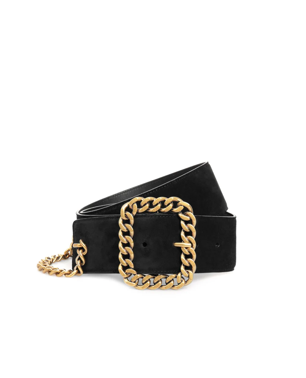 Кожаный ремень Saint Laurent 640570-0DJVW-, черный цвет • Купить в интернет-магазине Kameron