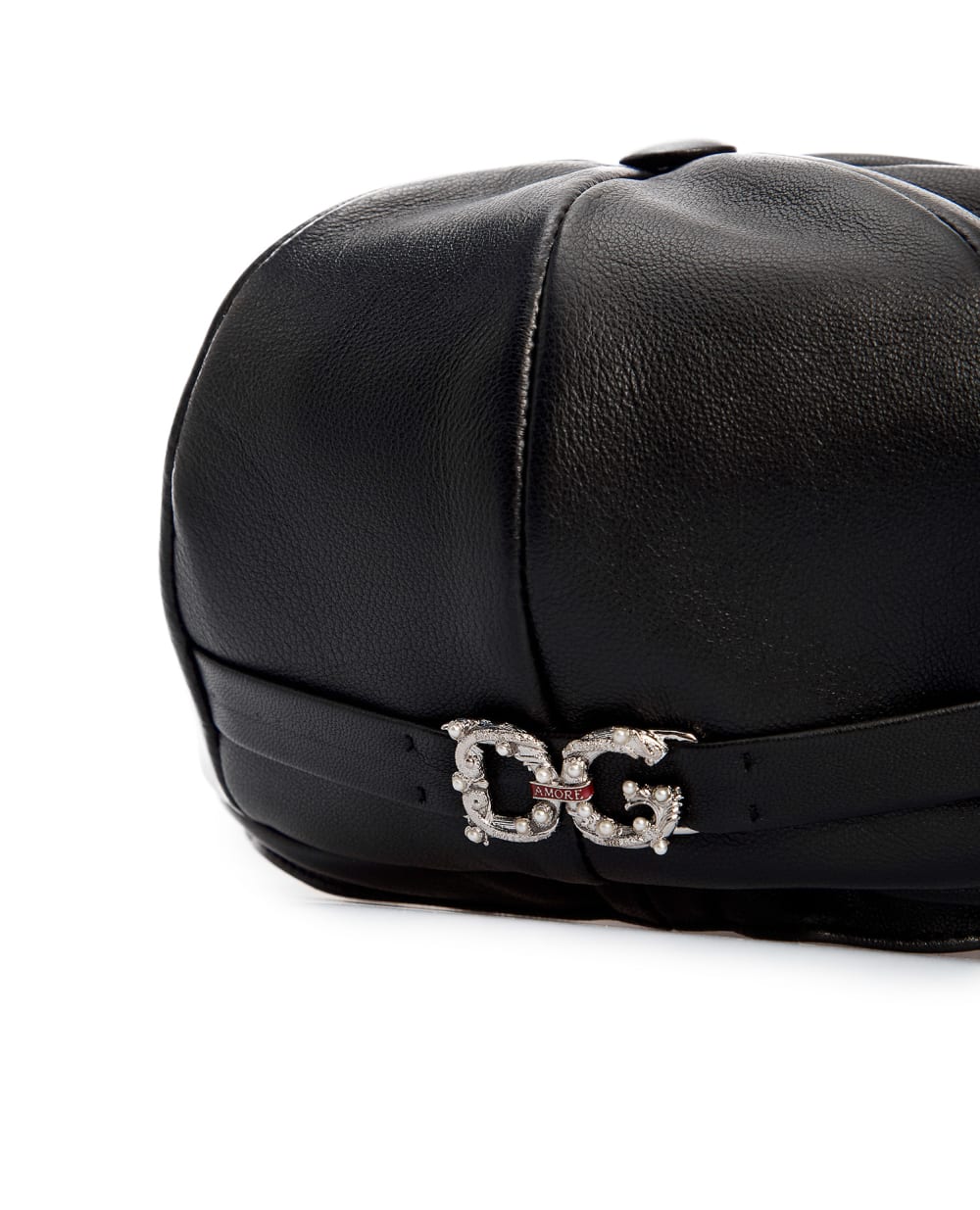 Кожаное кепи Dolce&Gabbana FH505A-HULFY, черный цвет • Купить в интернет-магазине Kameron