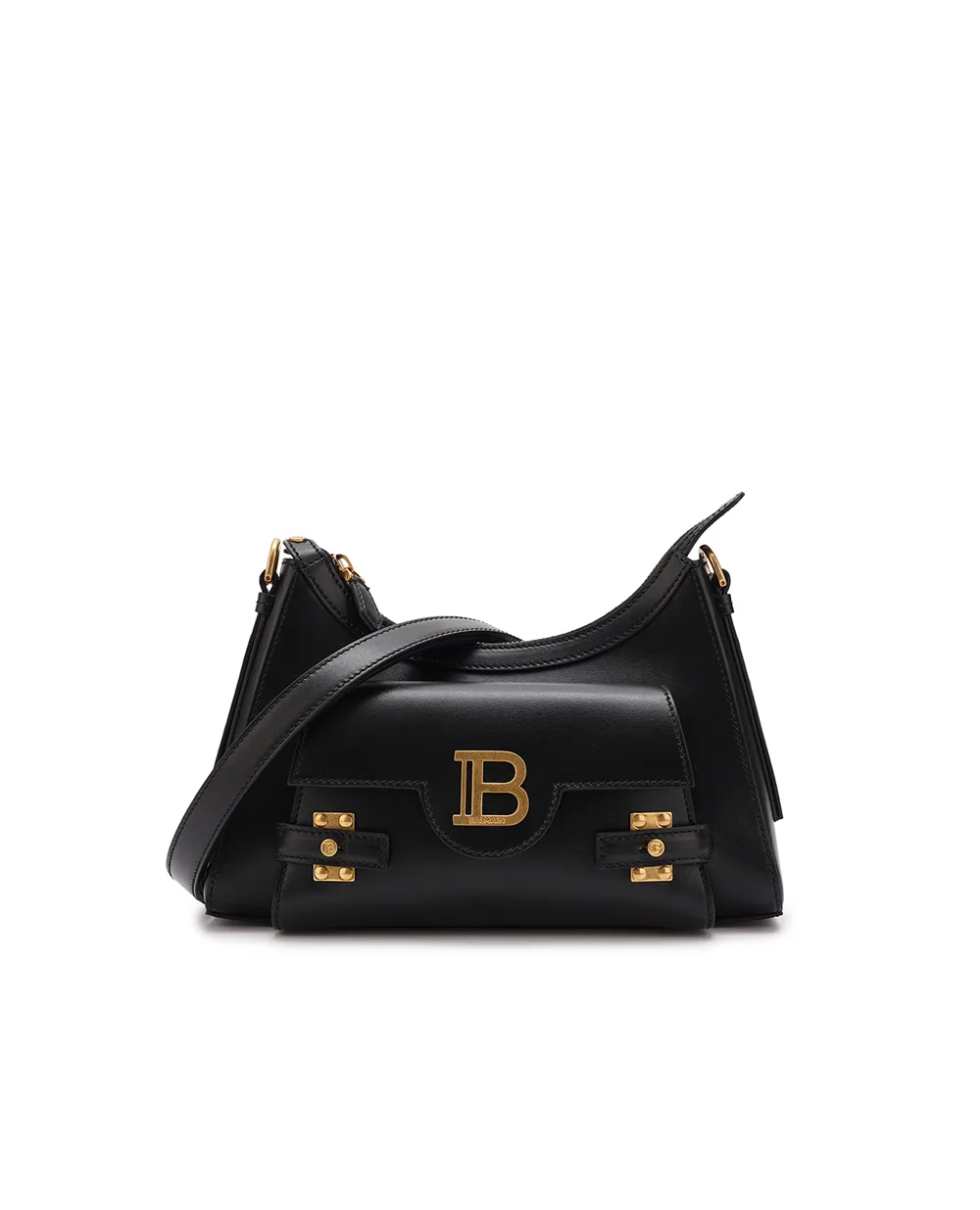 Кожаная сумка B-Buzz Hobo Balmain DN1BT904LSLX, черный цвет • Купить в интернет-магазине Kameron