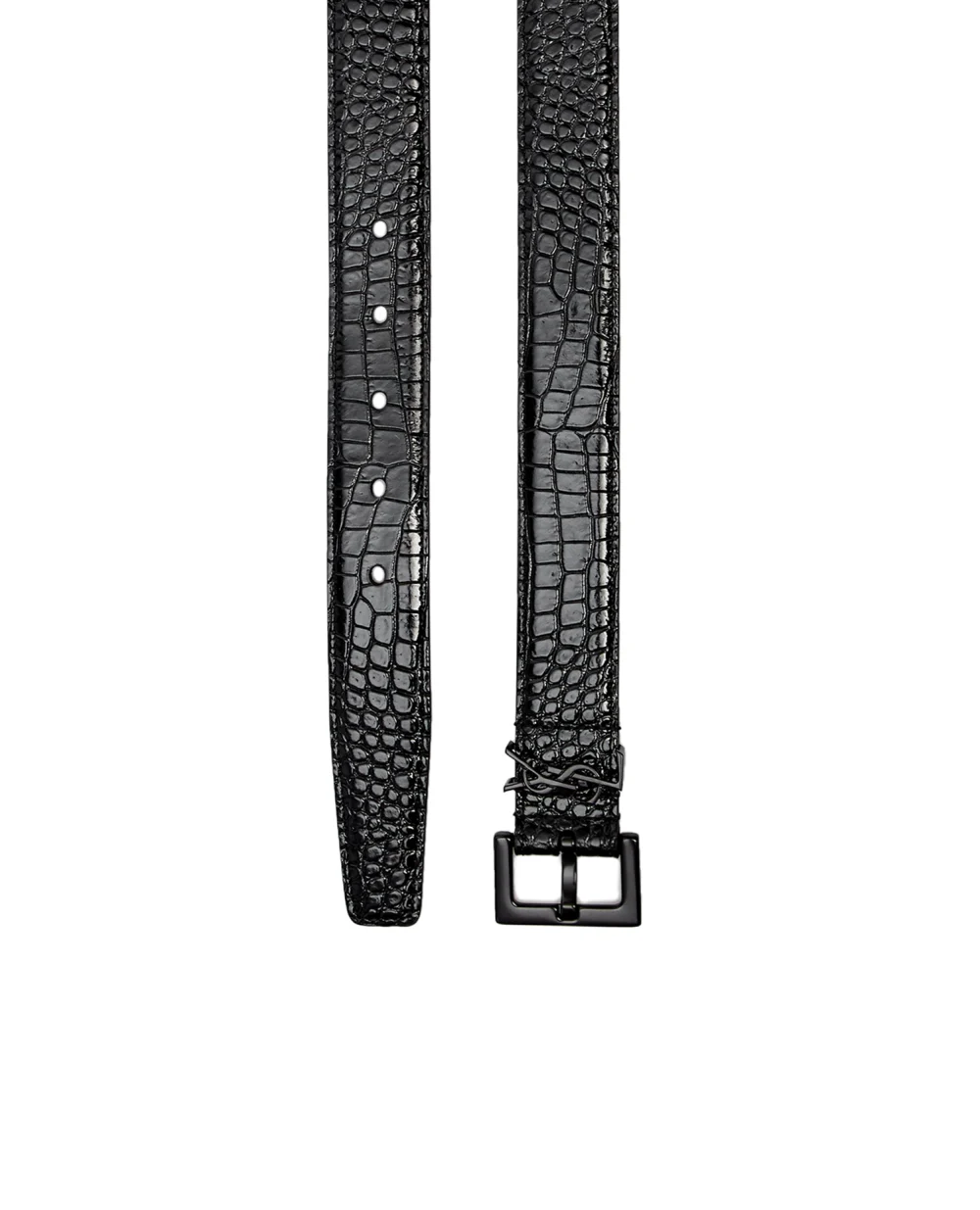 Кожаный ремень Saint Laurent 634437-DND0U, черный цвет • Купить в интернет-магазине Kameron