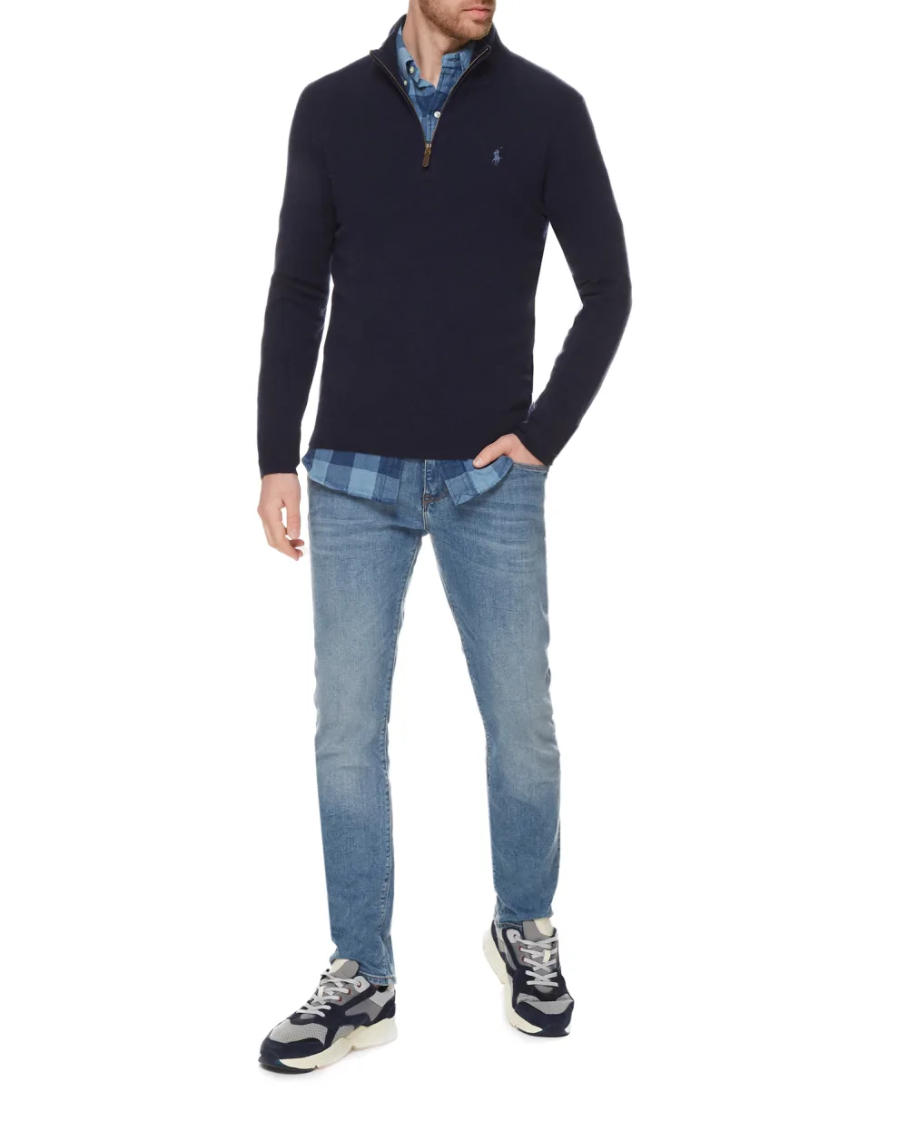 Шерстяной джемпер Polo Ralph Lauren 710723053004, синий цвет • Купить в интернет-магазине Kameron