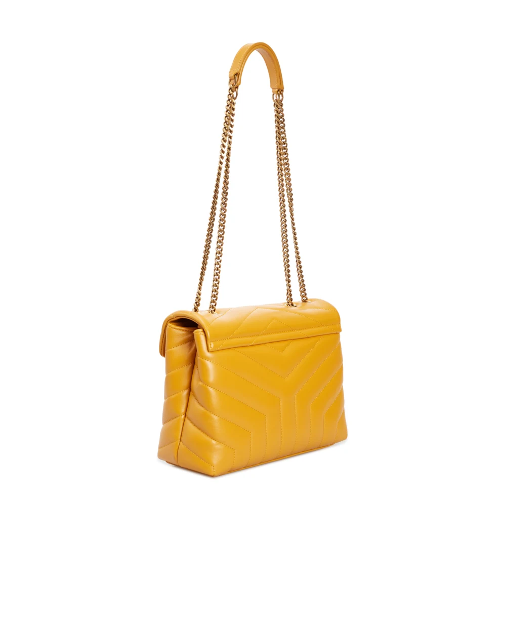 Кожаная сумка Loulou Small Saint Laurent 494699-DV727-, желтый цвет • Купить в интернет-магазине Kameron