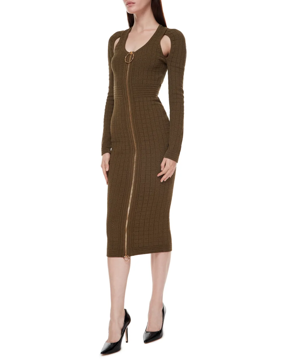 Платье Balmain WF0RL080K330, зеленый цвет • Купить в интернет-магазине Kameron