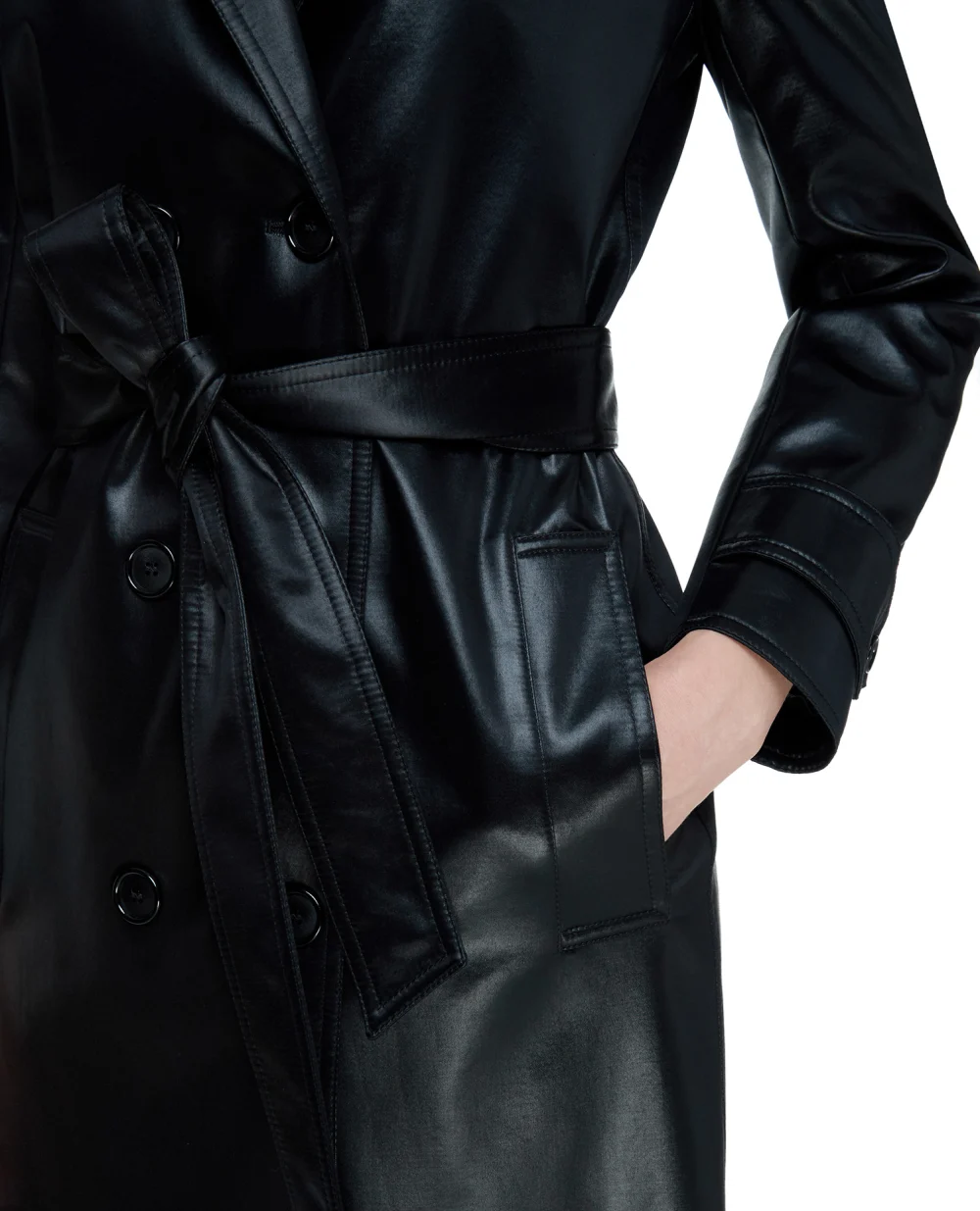 Тренч Saint Laurent 634651-Y7B15, черный цвет • Купить в интернет-магазине Kameron