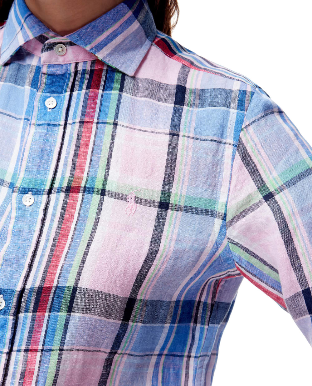 Льняная рубашка Polo Ralph Lauren 211827695007, разноцветный цвет • Купить в интернет-магазине Kameron