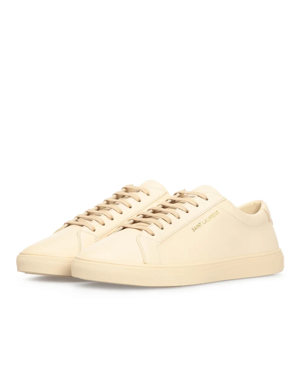Кожаные сникеры Andy Saint Laurent 606831-0ZS00, бежевый цвет • Купить в интернет-магазине Kameron