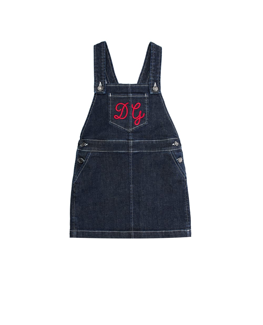 Детский джинсовый сарафан Dolce&Gabbana Kids L52DU1-LD969-B, темно-синий цвет • Купить в интернет-магазине Kameron