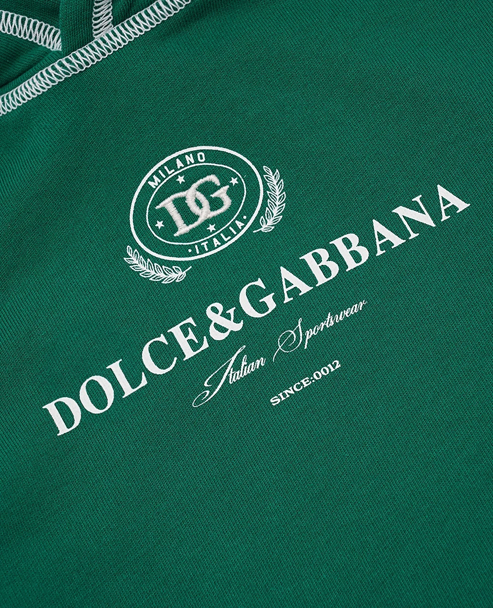 Детское худи (костюм) Dolce&Gabbana Kids L4JWKI-G7NVV-S, зеленый цвет • Купить в интернет-магазине Kameron