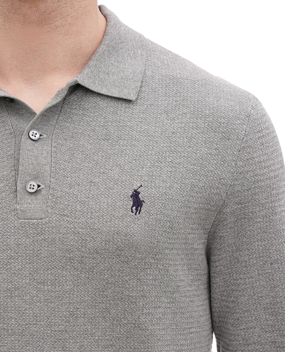 Поло Polo Ralph Lauren 710909167001, серый цвет • Купить в интернет-магазине Kameron