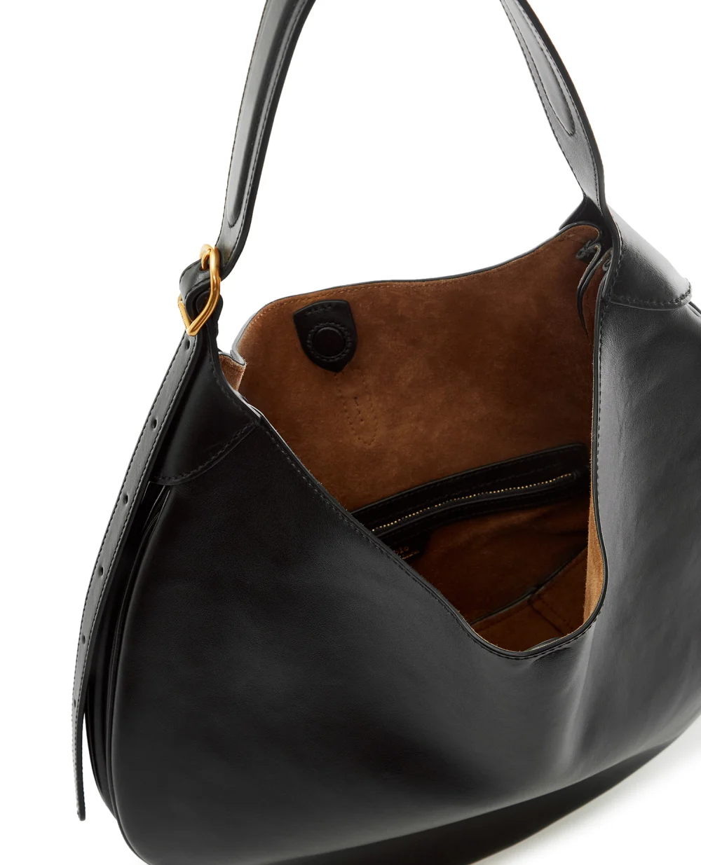 Кожаная сумка Polo ID Shoulder Bag Large Polo Ralph Lauren 428867518001, черный цвет • Купить в интернет-магазине Kameron
