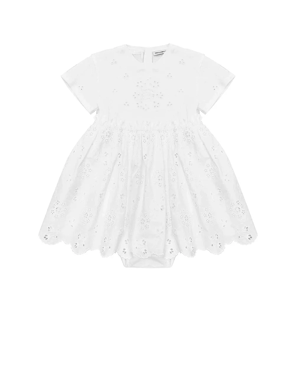 Дитяча сукня Dolce&Gabbana Kids L2JD3W-G7B3B, білий колір • Купити в інтернет-магазині Kameron