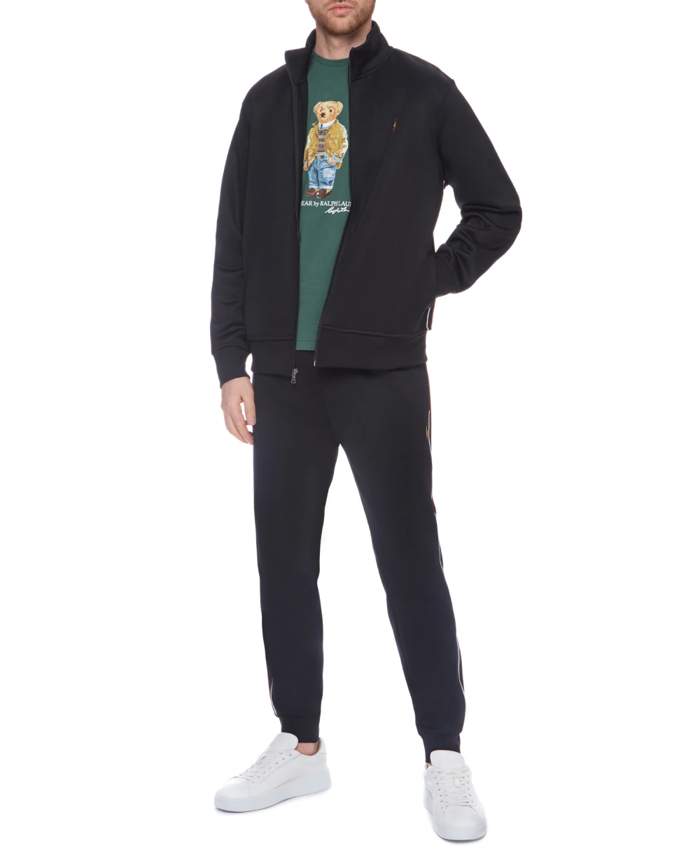 Спортивная кофта Polo Ralph Lauren 710828372002, черный цвет • Купить в интернет-магазине Kameron