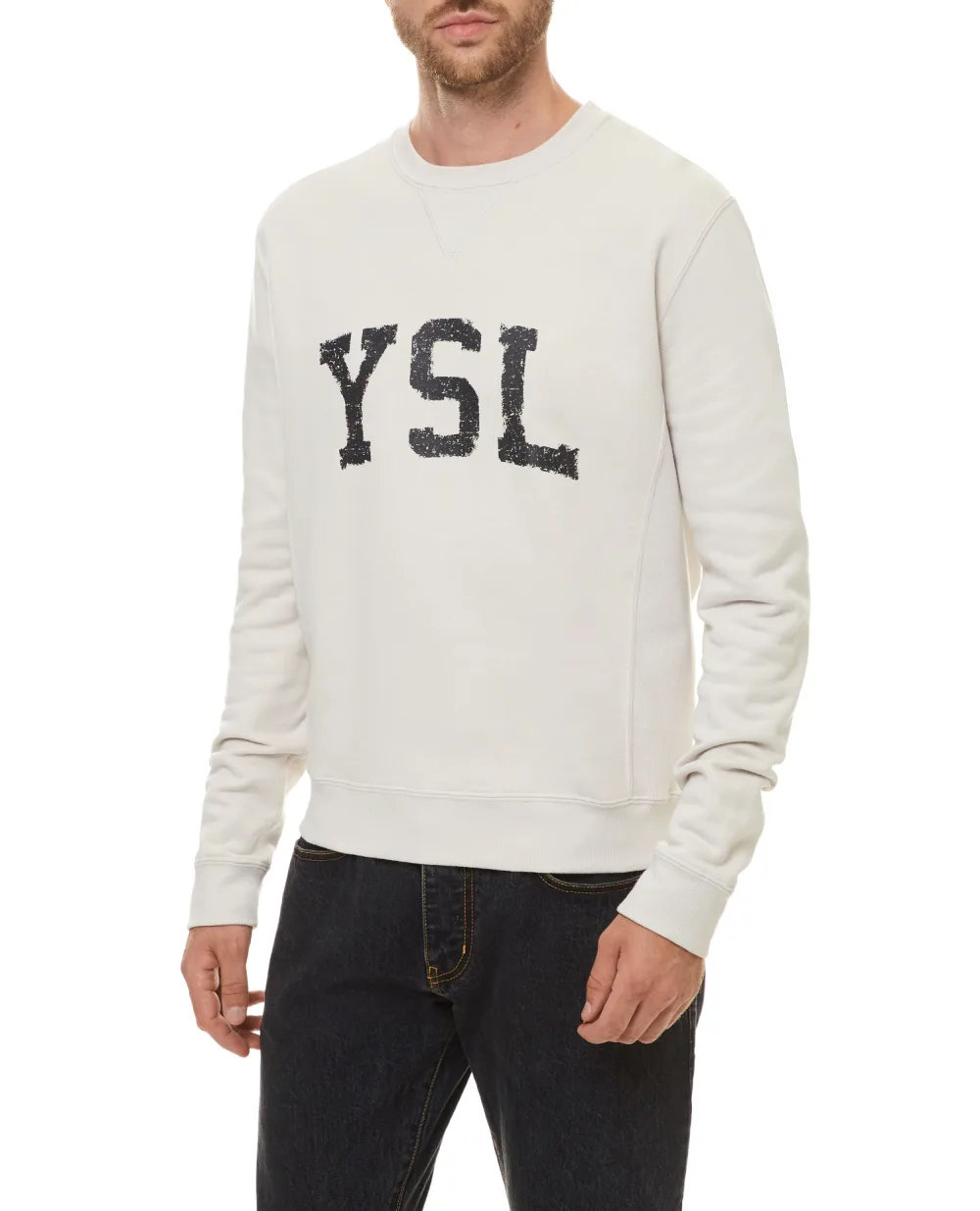 Свитшот Saint Laurent 666979-Y36IP, белый цвет • Купить в интернет-магазине Kameron