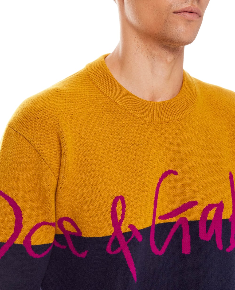 Шерстяной свитер Dolce&Gabbana GXG51T-JBVB5, разноцветный цвет • Купить в интернет-магазине Kameron