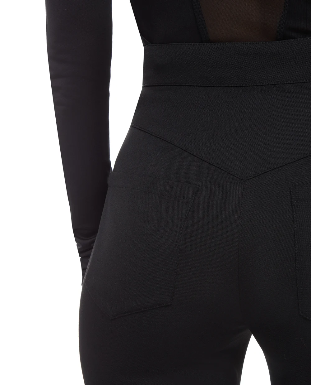 Шерстяные брюки Balmain AF1PD010WB01, черный цвет • Купить в интернет-магазине Kameron