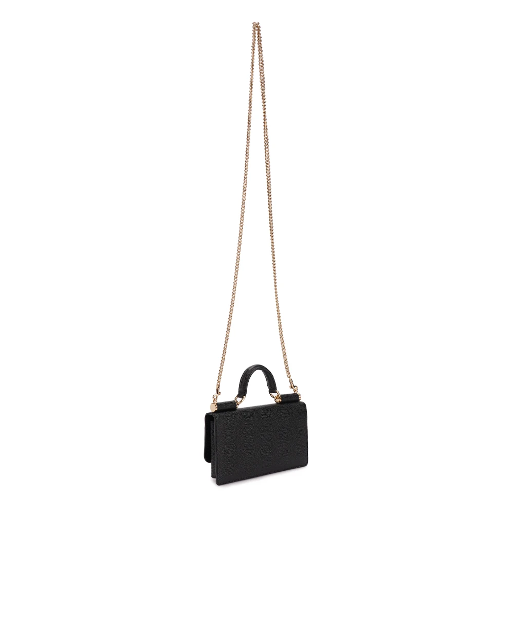 Шкіряна сумка Sicily Phone Bag Dolce&Gabbana BI3280-A1001, чорний колір • Купити в інтернет-магазині Kameron