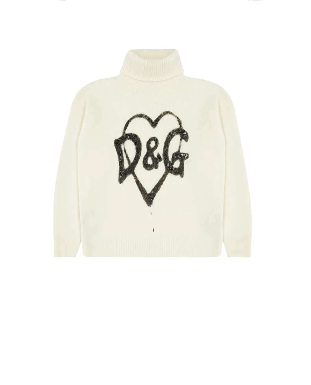 Шерстяной свитер Dolce&Gabbana Kids L5KWF6-JBVK4-B, белый цвет • Купить в интернет-магазине Kameron