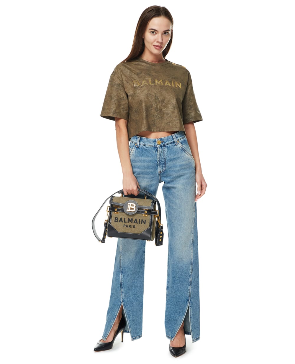 Сумка Balmain AN1DB530TCLB, оливковый цвет • Купить в интернет-магазине Kameron