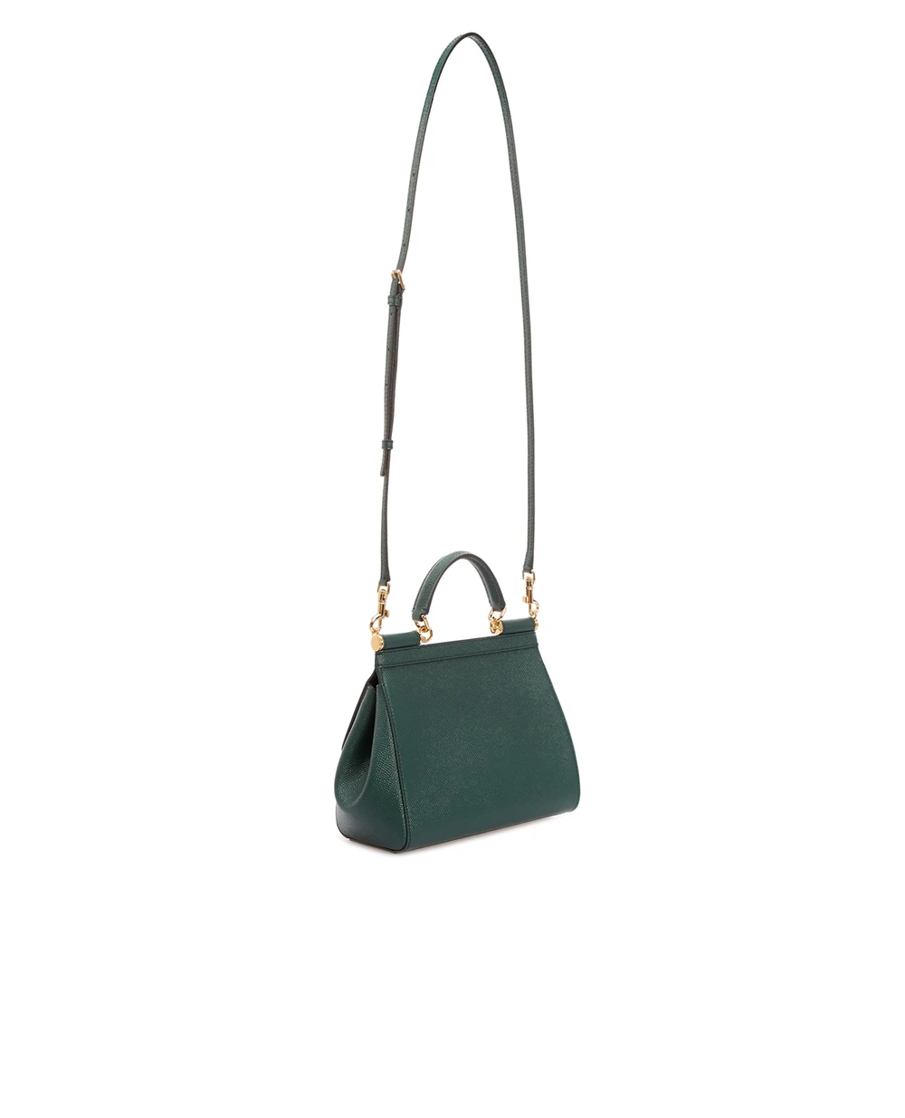 Кожаная сумка Sicily Medium Dolce&Gabbana BB6003-A1001, темно-зеленый цвет • Купить в интернет-магазине Kameron