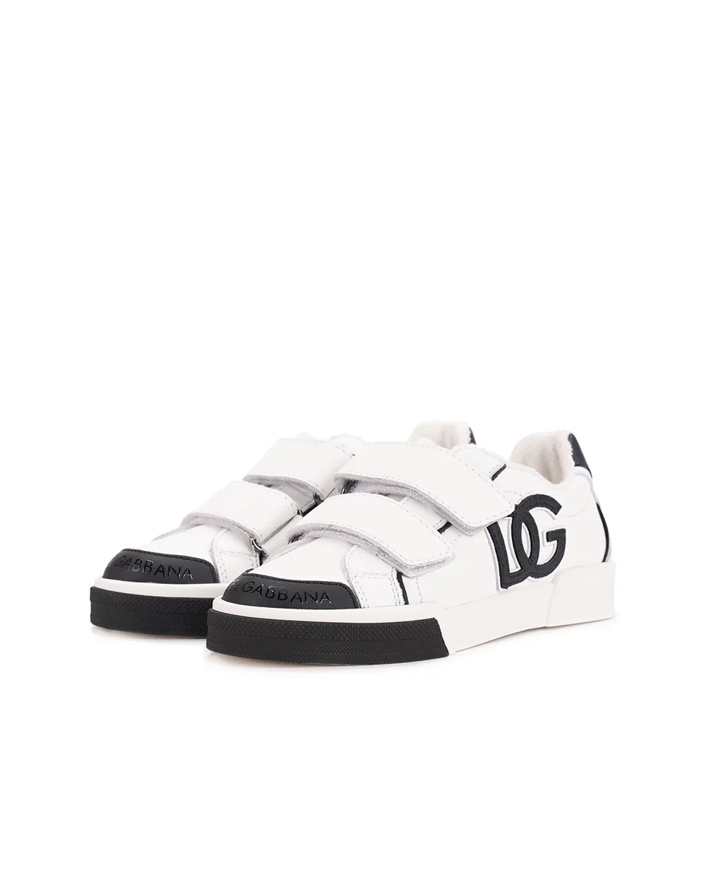Дитячі шкіряні кеди Dolce&Gabbana Kids DA5133-A3394-M, білий колір • Купити в інтернет-магазині Kameron