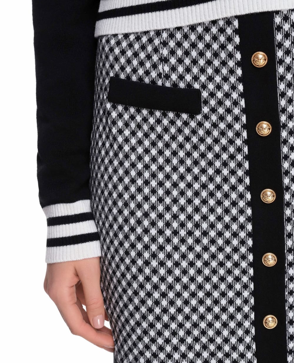 Спідниця Balmain VF14064J104, чорний колір • Купити в інтернет-магазині Kameron