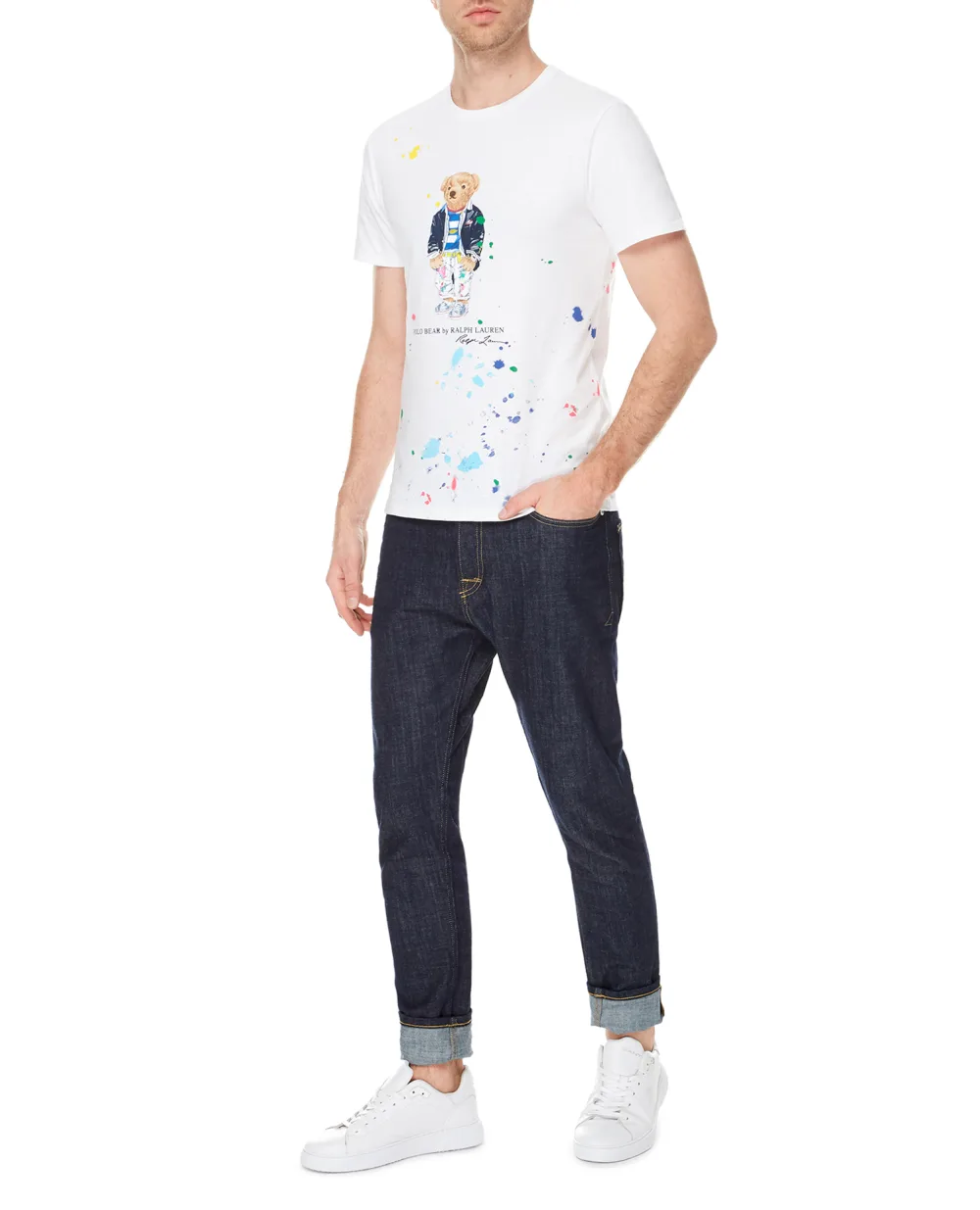 Футболка Polo Ralph Lauren 710858031001, белый цвет • Купить в интернет-магазине Kameron