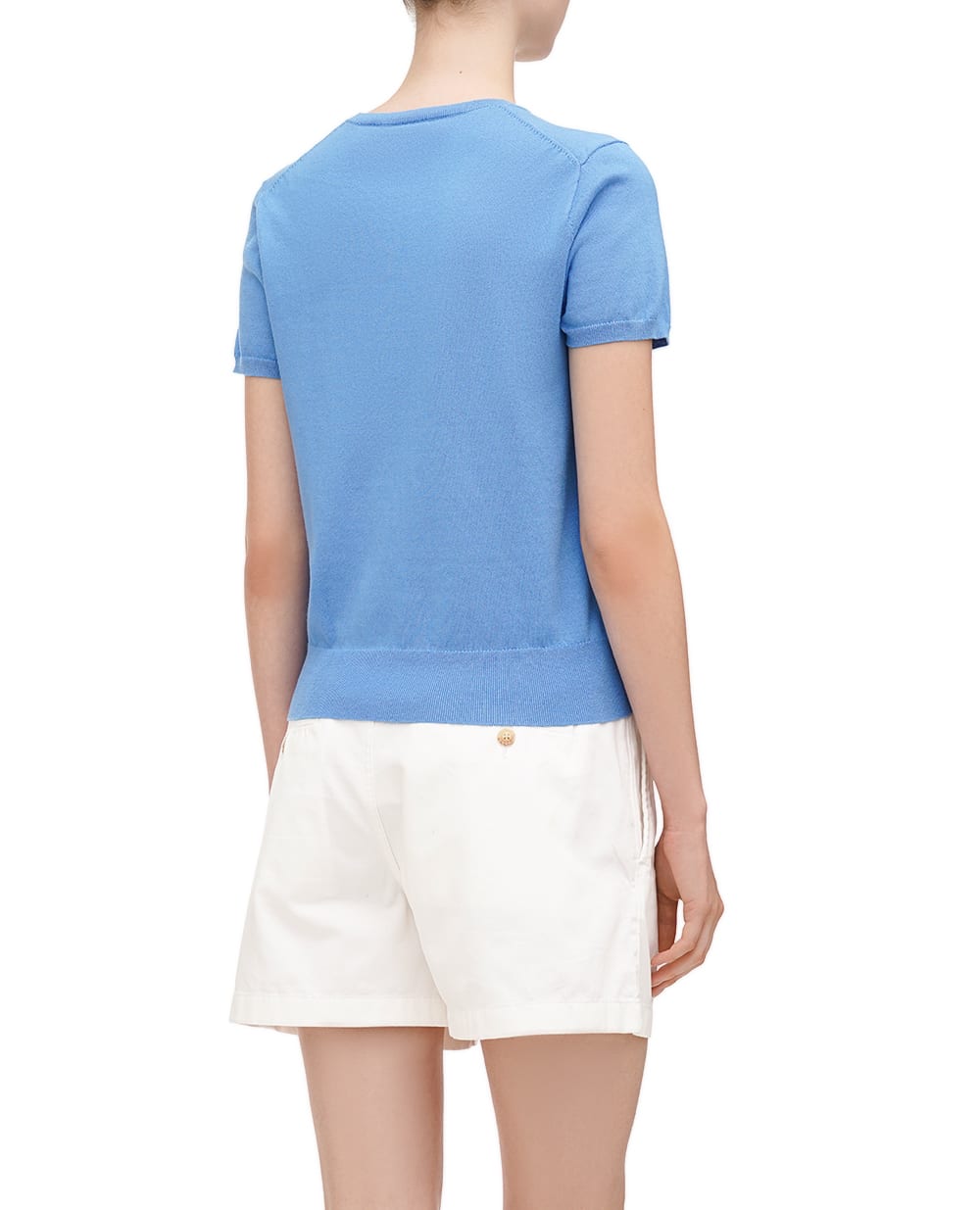 Джемпер с короткими рукавами Polo Ralph Lauren 211891673017, голубой цвет • Купить в интернет-магазине Kameron
