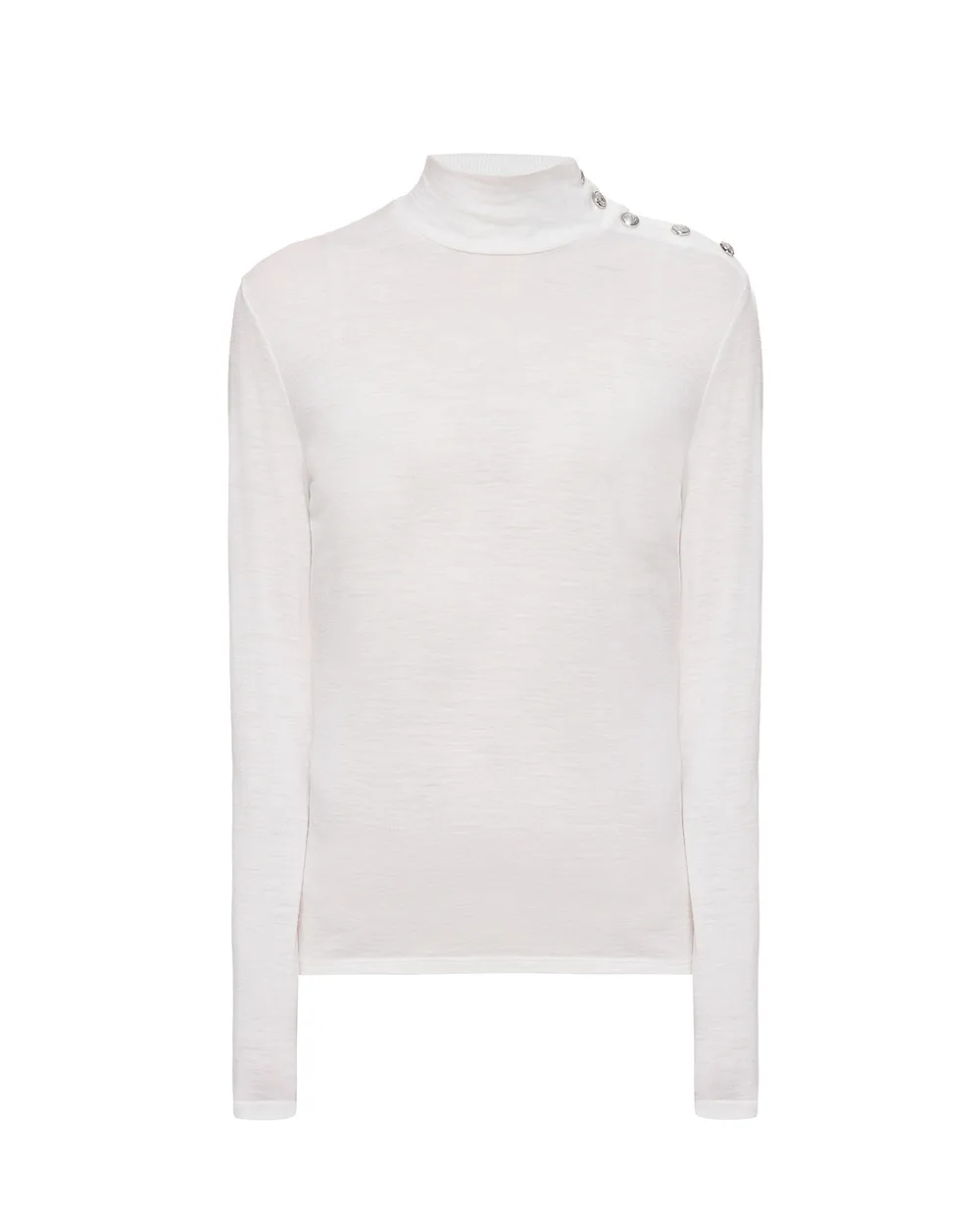 Шерстяной свитер Balmain PF01870-620M, белый цвет • Купить в интернет-магазине Kameron